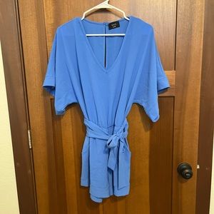 Vici Size Large Spring Scene Pocketed Tie Romper